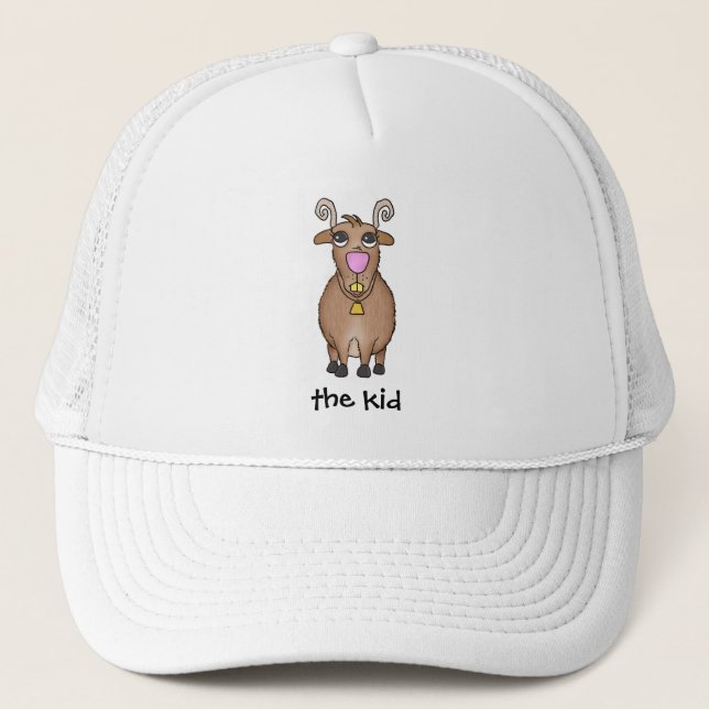 Cartoon Goat Trucker Hat (Front)