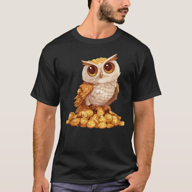 Cartoon Gold Owl T-Shirt (Front)