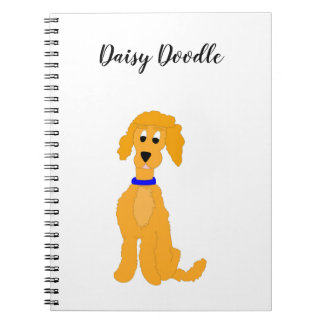 Cartoon golden Daisy Doodle Dog Notebook