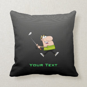 Cartoon Golfer; Sleek Cushion
