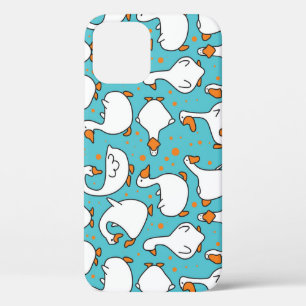 Cartoon Goose Funny Vintage Illustration iPhone 12 Case