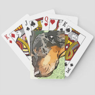 Cartoon Gordon Setter Playing Cards