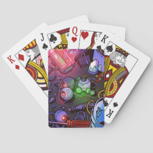 Cartoon graffiti playing cards