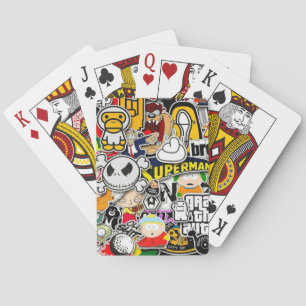 cartoon graffiti playing cards