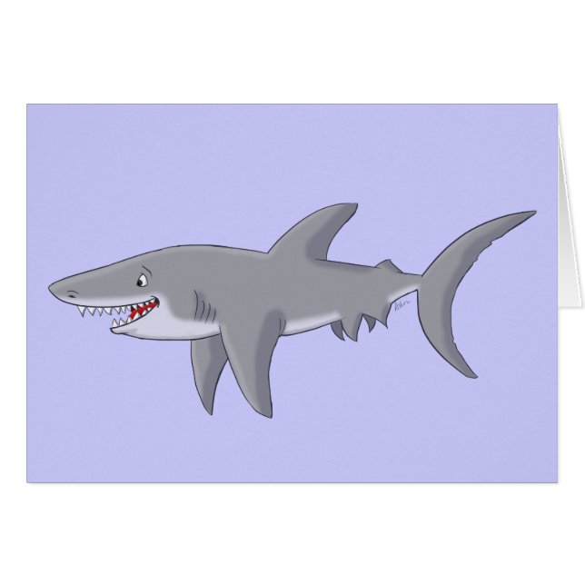 Cartoon Great White Shark (Front Horizontal)