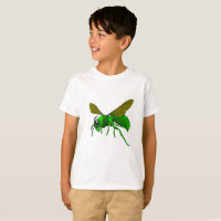 Cartoon green and lime hornet wasp bee