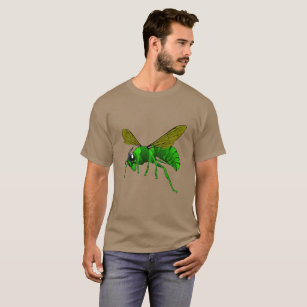 Cartoon green and lime hornet wasp bee T-Shirt