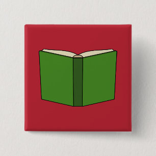 Cartoon Green Book 15 Cm Square Badge