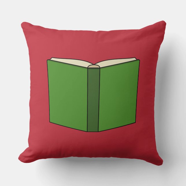Cartoon Green Book Cushion (Front)