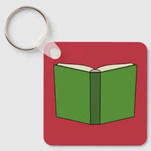 Cartoon Green Book Key Ring