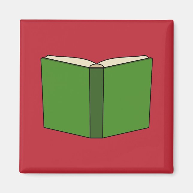 Cartoon Green Book Magnet (Front)