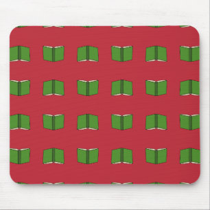 Cartoon Green Book Mouse Mat