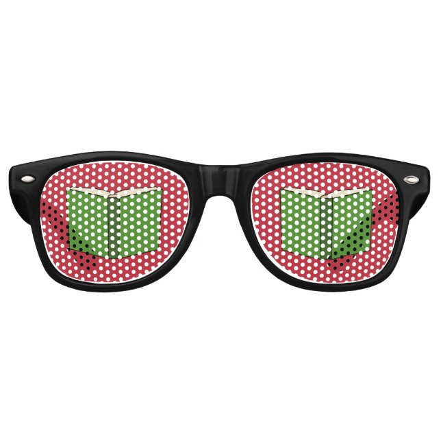 Cartoon Green Book Retro Sunglasses (Front)