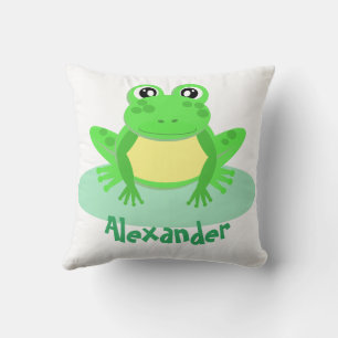 Cartoon Green Frog Cute Cushion