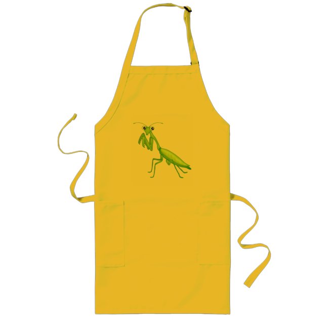 Cartoon Green Praying Mantis Apron (Front)