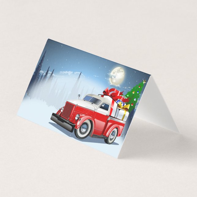 Cartoon greeting Christmas card (Front)