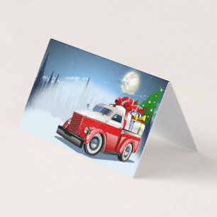 Cartoon greeting Christmas card