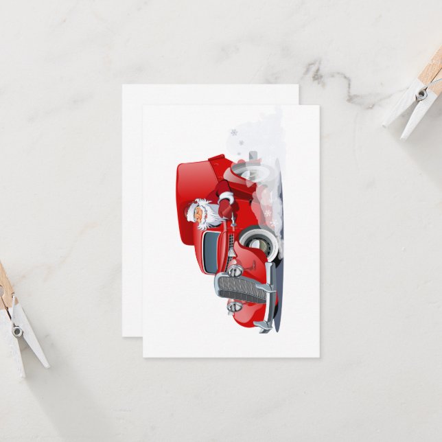 Cartoon greeting Christmas card (Front/Back In Situ)