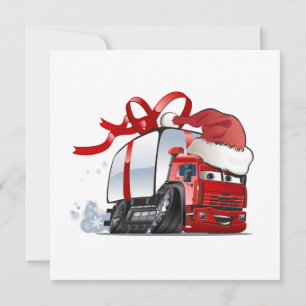 Cartoon greeting Christmas card