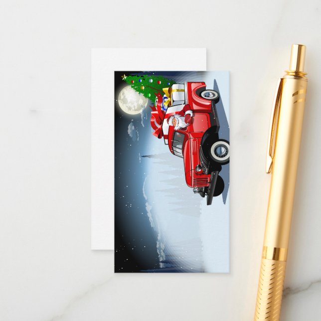 Cartoon greeting Christmas card (Front/Back In Situ)