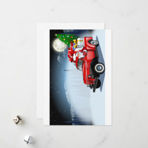 Cartoon greeting Christmas card