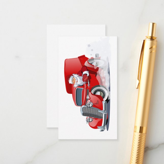 Cartoon greeting Christmas card (Front/Back In Situ)