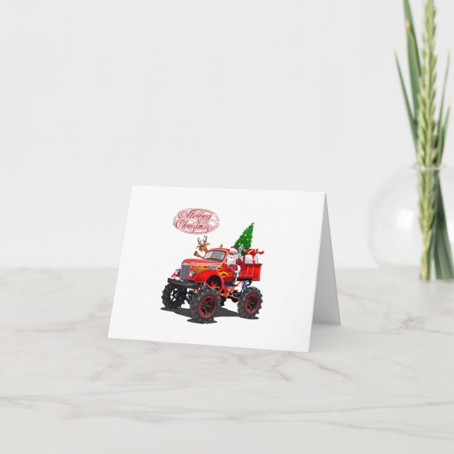 Cartoon greeting Christmas card (Front)