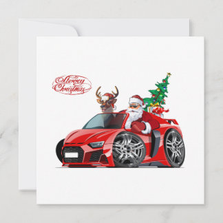 Cartoon greeting Christmas card