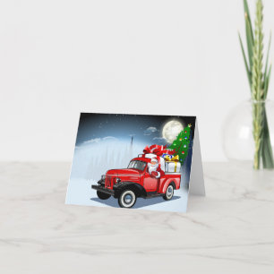 Cartoon greeting Christmas card