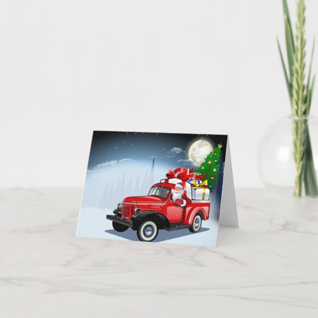 Cartoon greeting Christmas card (Front)