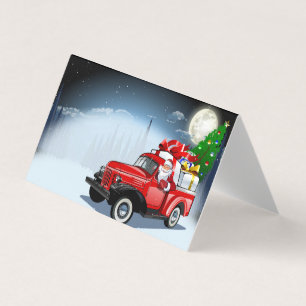 Cartoon greeting Christmas card