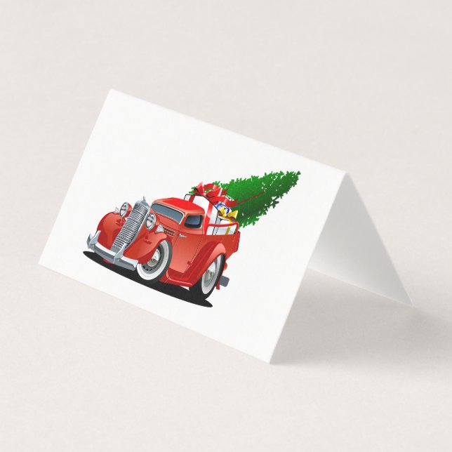 Cartoon greeting Christmas card (Front)