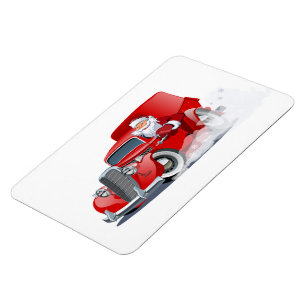 Cartoon greeting Christmas card Magnet