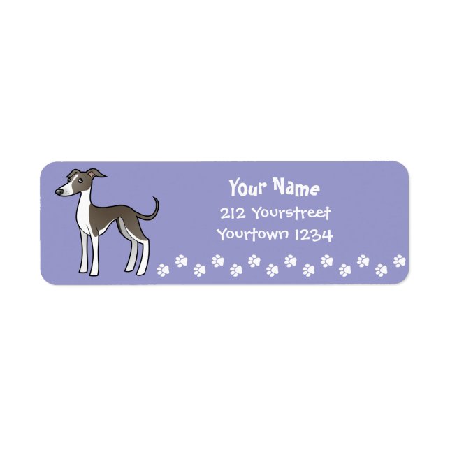 Cartoon Greyhound / Whippet / Italian Greyhound (Front)