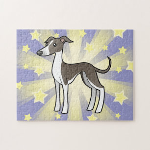 Cartoon Greyhound / Whippet / Italian Greyhound Jigsaw Puzzle