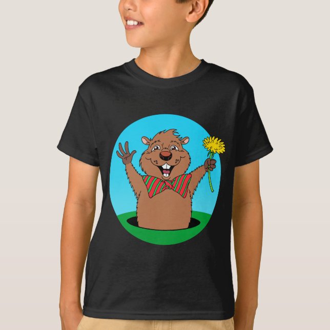 Cartoon Groundhog T-Shirt (Front)