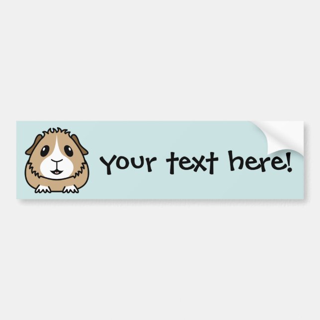 Cartoon Guinea Pig Car Bumper Sticker (Front)