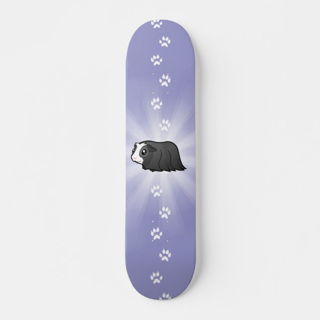 Cartoon Guinea Pig (long hair) Skateboard (Front)