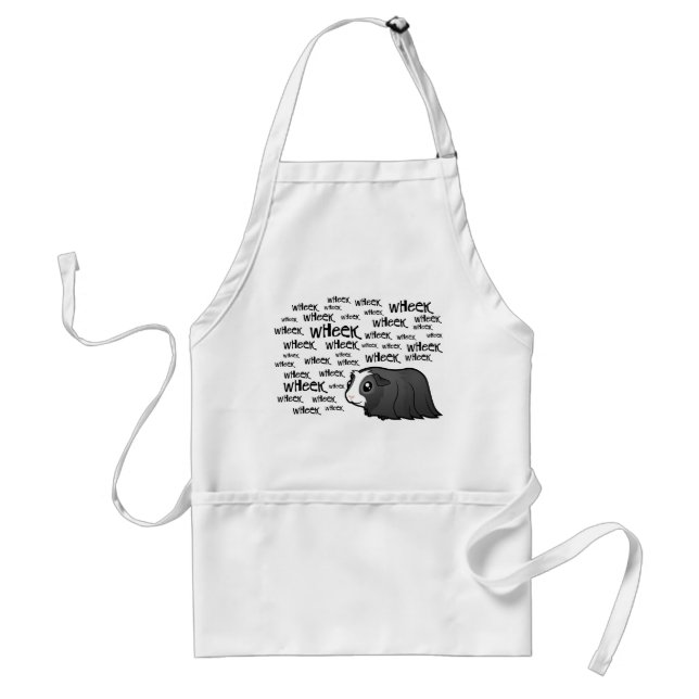 Cartoon Guinea Pig (long hair) Standard Apron (Front)