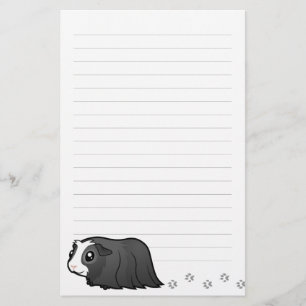 Cartoon Guinea Pig (long hair) Stationery