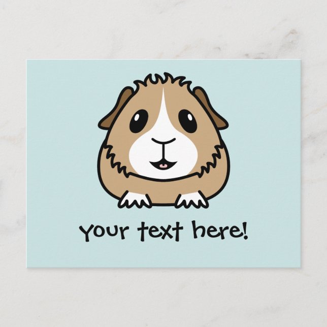 Cartoon Guinea Pig Postcard (Front)