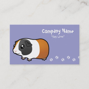 Cartoon Guinea Pig (smooth hair) Business Card