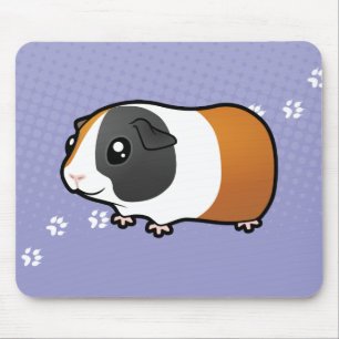 Cartoon Guinea Pig (smooth hair) Mouse Mat