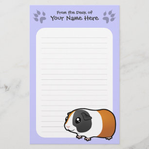 Cartoon Guinea Pig (smooth hair) Stationery