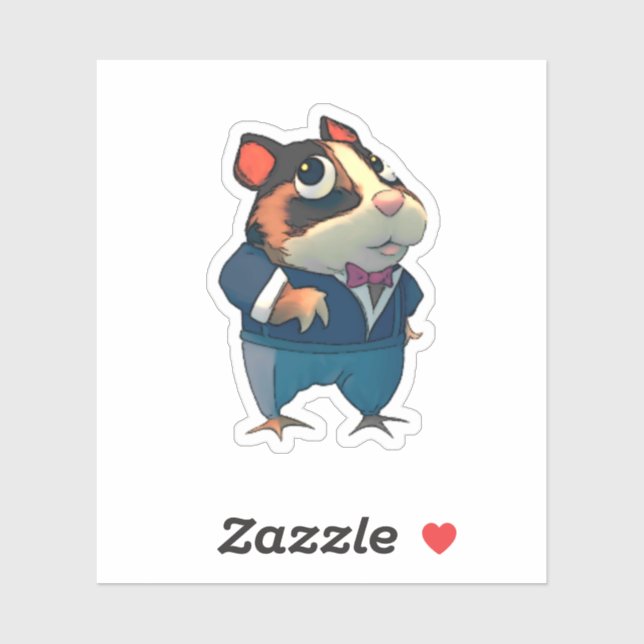 Cartoon Guinea Pig Sticker Cute Custom-Cut (Sheet)