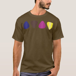 Cartoon Guitar Pick Love Playing Guitar136 T-Shirt
