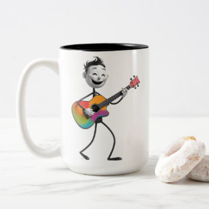 Cartoon Guitarist Mug