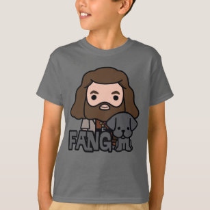 Cartoon Hagrid and Fang Character Art T-Shirt