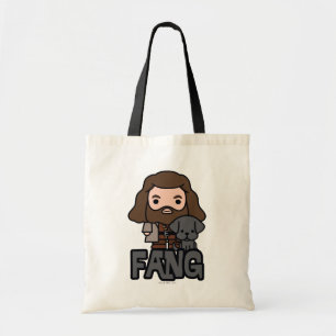 Cartoon Hagrid and Fang Character Art Tote Bag