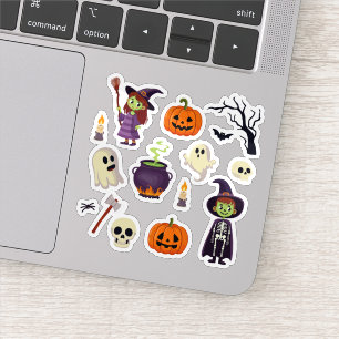Cartoon Halloween Sticker Collection